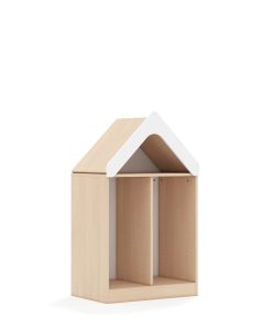Lentynų spinta dėžėms BLOX Base 70 2PG su stogeliu 706x466x1223 beržo korpusas BOX-2PG-2R-D-B