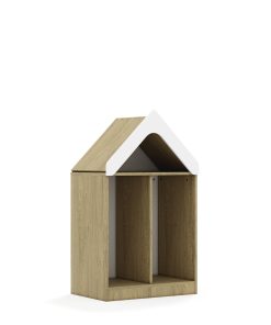 Lentynų spinta dėžėms BLOX Base 70 2PG su stogeliu 706x466x1223 ąžuolo korpusas BOX-2PG-2R-D-O
