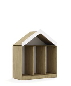 Lentynų spinta dėžėms BLOX Base 110 2PG su stogeliu 1049x466x1223 ąžuolo korpusas BOX-2PG-3R-D-O
