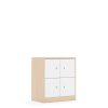 Spinta BLOX Base 70 2PP 4F1 706x466x813 beržo korpusas / 4x baltas fasadas BOX-2PP-2R-4F1-BW