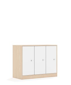 Spinta BLOX Base 110 2PP 3F2 1049x466x813 beržo korpusas / 3x baltas fasadas BOX-2PP-3R-3F2-BW