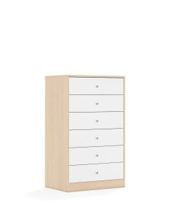 Spinta BLOX Base 70 3P 6S 706x466x1165 beržo korpusas / 6x baltas stalčius BOX-3P-2R-6S-BW