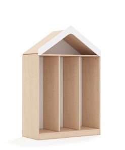 Lentynų spinta dėžėms BLOX Base 110 3PG su stogeliu 1049x466x1575 beržo korpusas BOX-3PG-3R-D-B