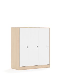 Spinta BLOX Base 110 3PP 3F3 1049x466x1165 beržo korpusas / 3x baltas fasadas BOX-3PP-3R-3F3-BW