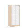 Spinta BLOX Base 70 4P 4F2 706x466x1517 beržo korpusas / 4x baltas fasadas BOX-4P-2R-4F2-BW