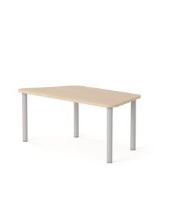Stalas SMART Frame Trapecija 1400x700x800 pilkas rėmas / beržo stalviršis dydis 1-3 DESK-FR-A-EA-A-7