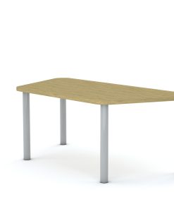 Stalas SMART Frame Trapecija 1400x700x800 pilkas rėmas / ąžuolo stalviršis dydis 1-3 DESK-FR-A-EA-A-8