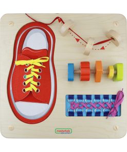 MASTERKIDZ lavinamoji lenta – rankų miklumo lavinimas Montessori raišteliais