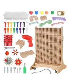 MASTERKIDZ laisvai pastatoma STEM kūrybinio mokymosi lenta 125 x 86 + priedų rinkinys