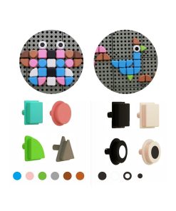 MASTERKIDZ 64 geometrinės formos kaiščių rinkinys STEM plokštėms