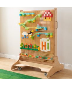 MASTERKIDZ STEM Building Block Set 135 pcs with Panel Overlay 4 pcs.