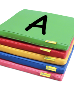 Kvadratinių pagalvėlių rinkinys „Abėcėlė A–Z“ (26 vnt.)